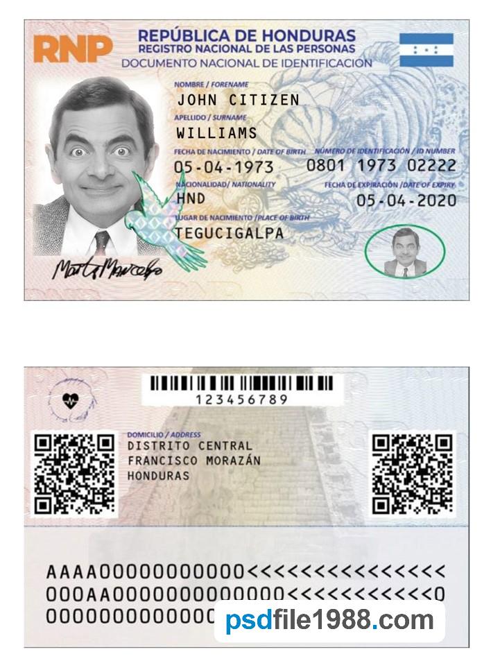 Honduras Identity Card, Version 2